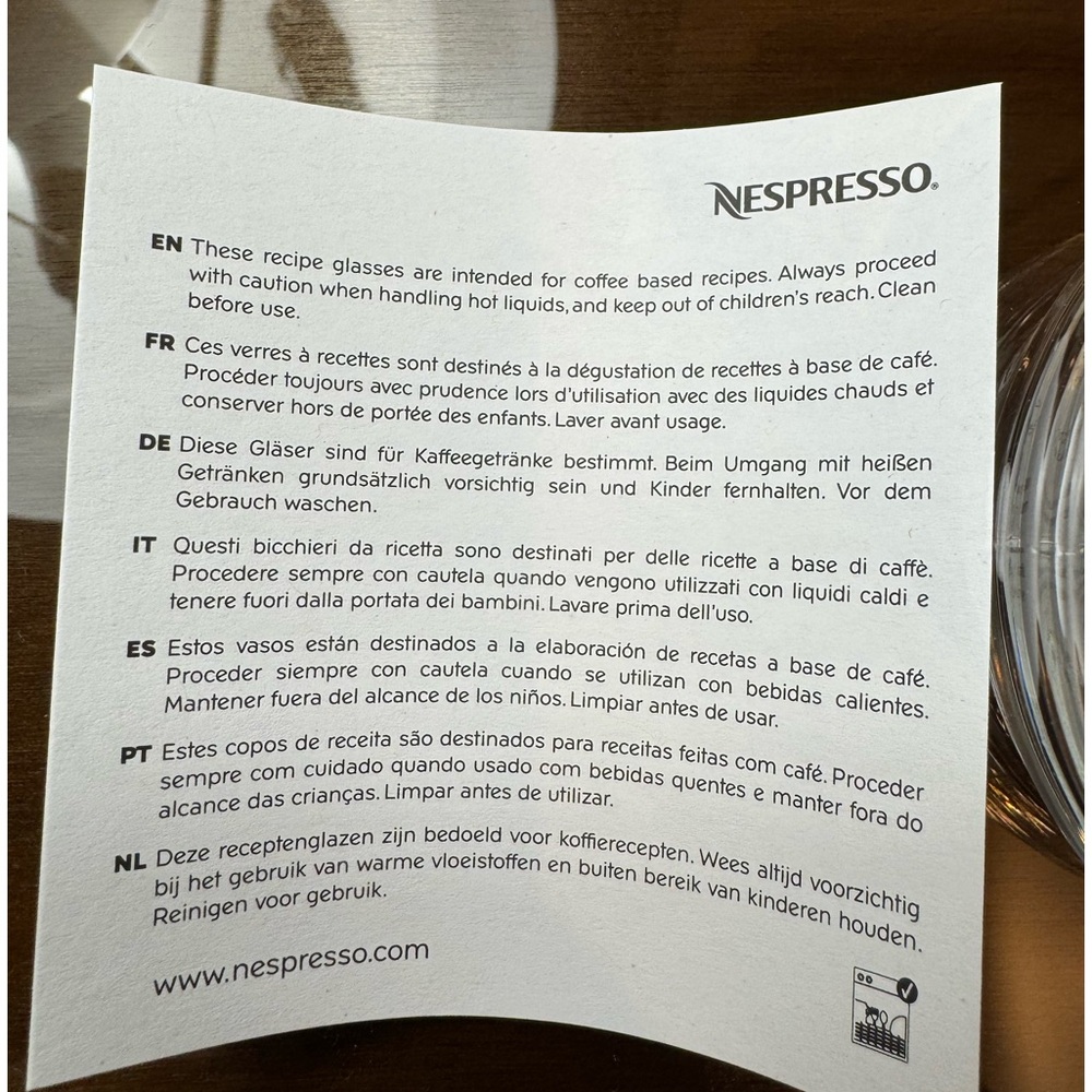 Nespresso Barista Recipe Glass- Each box is $15.00 - Picture 7 of 8